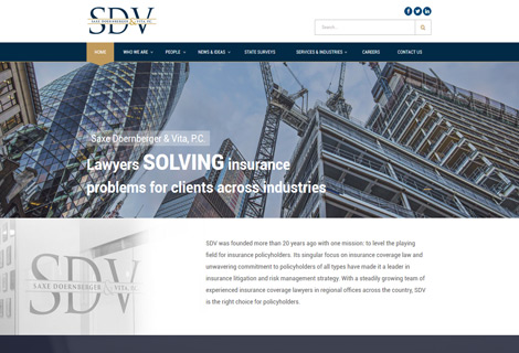 SDV is among the elite law firms in the country representing policyholders in insurance coverage disputes, and one of even fewer national firms whose practice is focused exclusively in this area